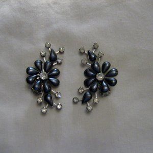 VTG LERU GRAY THERMOSET /RHINESTONE SPRAY CLIP ONS